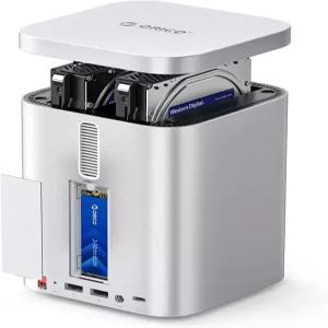 ORICO MiniTower 2 베이 RAID 인클로저 호환 SSD 10Gbps 및 M4 최대 56TBM435용 확장 허브 도킹 스테이션