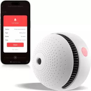 1팩 스마트 연기 감지기 라이프 앱 알림이 포함된 Wi-Fi 10년 교체 가능 배터리 가정용 미니 화재 경보 RV