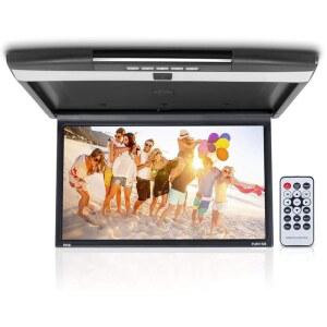Pyle 차량 오버헤드 모니터 화면 디스플레이 13인치. LCD 플립 다운 루프 마운트 콘솔 HDMI TV 플레이어 제어판 w 무선 IR 헤드폰