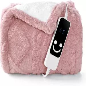 Kmall 온열 담요 5가지 난방 레벨과 12시간 자동 꺼짐 기능이 있는 전기 던지기 플란넬에서 셰르파로