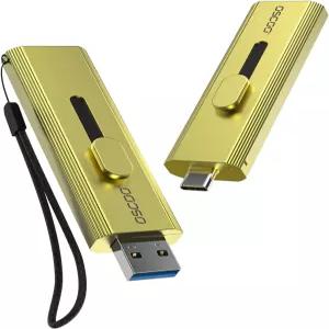 OSCOO 512GB 외장 SSD 하드 드라이브 최대 1100MB/s USB 3.2세대 듀얼 타입C A 휴대용 SSD스틱 15/16/17용