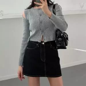 [다잇템] 여자 속바지 데님스커트 논페이드 자수 에이라인 미니스커트24422477588872