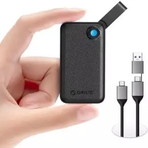 ORICO 1TB 외장 SSD 최대 2000MB/s USB 3.2 Gen 2x2 울트라 미니 2인치 C 케이블 컴팩트 휴대용 솔리드