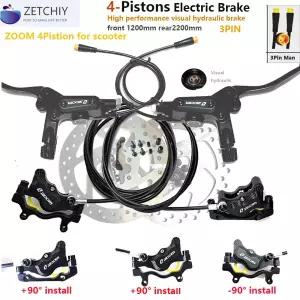 MTB 전기 스쿠터 전원 차단 오일 유압 오일 디스크 브레이크 켈리퍼 Ebike E-bike용 2200 1200mm 3 핀 4 피