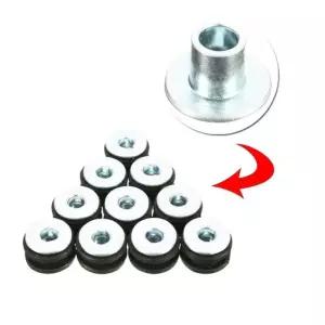 10pcs/20pcs 범용 M6 오토바이 그로밋 고무 가스켓 키트 페어링