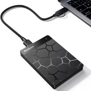 코스비 500GB 외장 하드 드라이브 윈도우용 휴대용 PC MAC 노트북 PS4 Xbox One 360과 호환되는 울트라