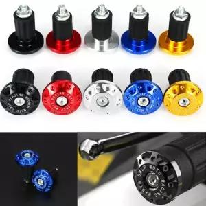 2Pcs CNC 오토바이 핸들 바 그립 엔드 캡 플러그 슬라이더 알루미늄 16-18mm