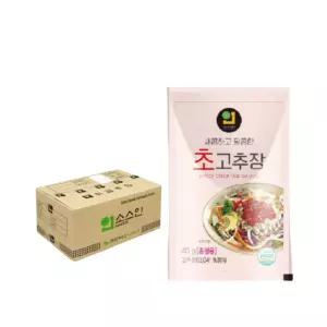소스인 새콤하고 달콤한 초고추장 40gx300개/업소용 포장용 배달용 횟집 초장 양념