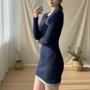 [다잇템] 여성 긴팔티 가을겨울 슬림핏 미니드레스24387818588872