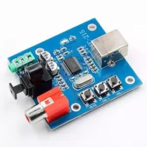 라즈베리파이 사운드카드 디코더 보드 DAC USB to S/PDIF PCM2704