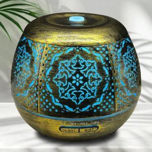 가정용 에센셜 오일 디퓨저 500ML 오일용 아로마테라피 큰 방 침실 7가지 색상 변경 및 3가지 미스트 모드