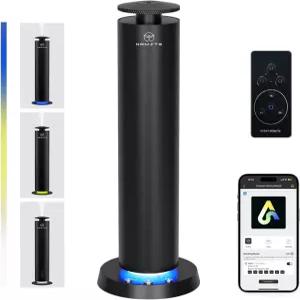 LED 조명이 있는 Namste Waterless Diffuser 무선 충전식 에센셜 오일 디퓨저 - 침실용 조용한 미스트 1800