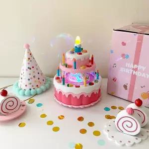 생일 케이크 모형 회전 기념일 가짜 웨딩 케이크모형 2단