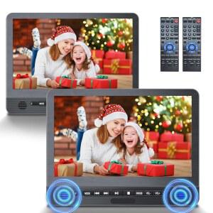헤드레스트용 12인치 듀얼 카 DVD 플레이어 스피커 차량용 데소브리 프로터블 스크린 지원 지역 화면 USB AV