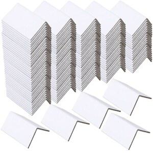 포장용 골판지 가장자리 보호대 2인치 x 3인치 흰색 3mm 두께 포장지 모서리 가구 보호 하드웨어 물류 배송 포장 이동 팔레트(240개)