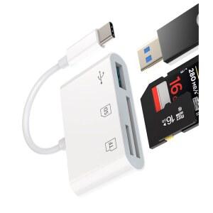 맥북용 USB C 허브 TF 마이크로 SD 카드 리더 3.0 도킹 스테이션 멀티포트 어댑터 iPhone15 Pro Max Plus 아이패드호환 Air Mini 삼성호환 삼성제품호환 울트라 LG호환 타입 썬더볼트 4 3용 호환