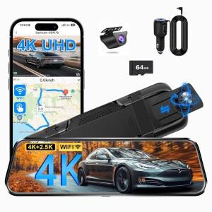 차량용 미러 듀얼 대시 카메라 대시캠 4K 5K IMX307 후면 뷰 ADAS BSD LCA WiFi APP WDR 야간 비전 G센서 루프 녹화