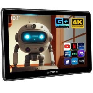 WiFi 블루투스가 지원되는 뒷좌석용 GTRUI 11인치 4K 안드로이드 13 휴대용 자동차 TV 헤드레스트 모니터 태블릿 IPS 터치스크린