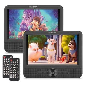 FANR 5인치 자동차 DVD 플레이어 듀얼 스크린 플레이어는 헤드레스트 스트랩으로 동일한 두 가지 다른 영화 재생하고 지역 마지막 메모리 US
