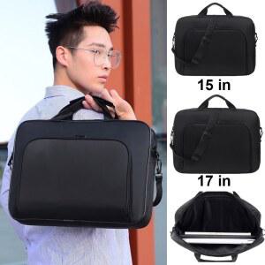 랩탑파우치 15 인치 17 노트북 가방 휴대용 도난 지퍼 서류 방지 어깨 나일론