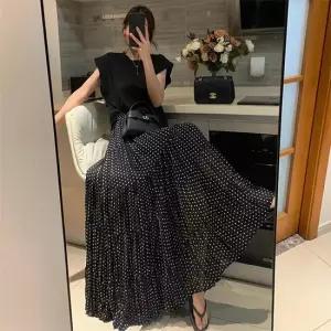 [아리엘스타일]도트플리츠 여리무드 맥시스커트 브랑트롱스커트