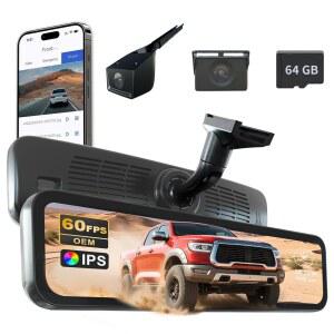 신젯 60FPS 2인치 OEM 후방 미러 카메라 2K 대시캠 전후면 디지털 신호 전송 나이트 비전 IPS 화면 주차 모니터 트럭 밴 SUV용