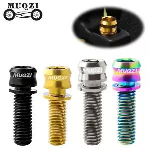 MUQZI 24개 디스크 브레이크 나사 M6x1719mm MTB 로드 바이크 핸들바 스템 나사 티타늄 합금 기계식 캘리퍼