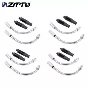 ZTTO MTB 사이클링 V-브레이크 누들 벤드 튜브 리니어 풀 브레이크 케이블 가이드 고무 슬리브 포함 자전거