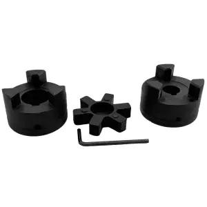 Saelno 5/8인치에서 1인치 L095 유연한 3피스 L-Jaw 커플링 세트 및 통나무 목재 스플리터용 고무 스파이더