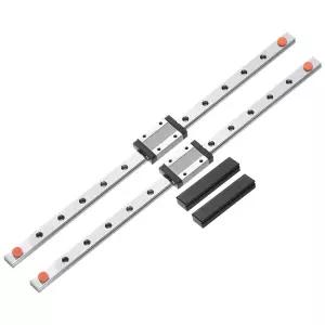 uxcell 2pcs MGN12 350mm 선형 가이드 레일 슬라이딩 캐리지 블록 베어링 강철 및 플라스틱 미니 DIY 3D