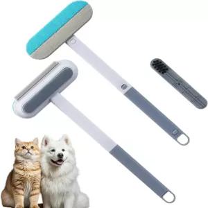 고양이 털 제거기 4-in-1 다기능 브러시 양면 재사용 가능 및 세탁 보푸라기 청소기 - 가구 소파 카펫 의류