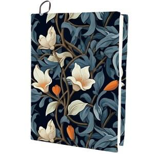 호환 1pc 폴리에스테르 책 커버 탄성 노트북 랩 직사각형 꽃 400x250mm