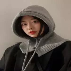 넥워머 4컬러 귀엽고 따뜻한 후드넥워머 바라클라바 겨울모자