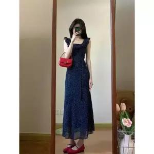 여친 스커트 원피스 시폰 쉬폰원피스 도트 백롱 반팔 프렌치 admr2