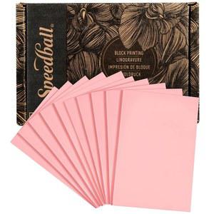 스피드볼 스피디카브 블록 인쇄 조각 블록, 직사각형, 분홍색, 4 x 6 인치(10 팩), 인쇄용 리놀륨