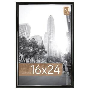 MCS 트렌드세터 16x24 포스터 1팩 벽걸이 수직 프린트용 사진 수평 하이글로스 액자 프레임 아트 및 대형 블랙
