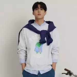 [백화점 정품] 빈폴 25SS [SS26]클럽 푸즈예티 스웨트 셔츠 - 라이트 그레이 :BC6241C612