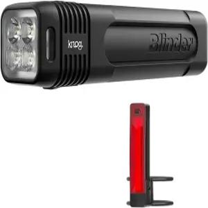 Knog Blinder 600 Plus 후방 자전거 헤드라이트 및 테일라이트 세트 - 밝은 600루멘 전방 20루멘 긴 런타임