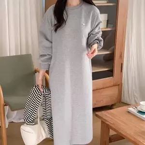 [다잇템] 여자 라글란 큰사이즈 임산부 펜던트 밑트임 롱원피스24433133588872