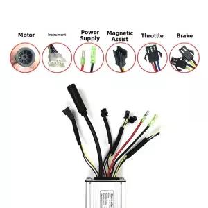 36V48V KT-17A 전자 자전거 컨트롤러 6MOS SM 커넥터 250-350W 브러시리스 전동용 17A MAX 전류 알루미늄
