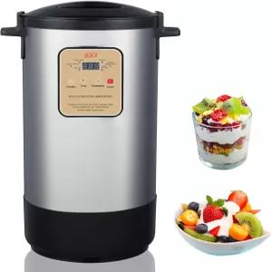 12L/12.68 qt 홈메이드 요거트 메이커 상업용 그릭 머신 스테인리스 스틸 내부 냄비 시간 및 온도 조절
