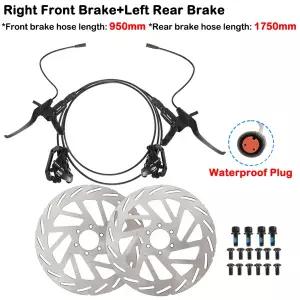 Ebike 전기 자전거 유압 디스크 브레이크 캘리퍼스 키트 파워 오프 유압 디스크 브레이크 듀얼 오일 브레이
