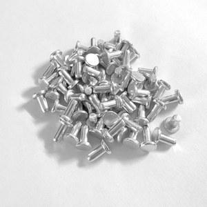 호환 50pcs 알루미늄 플랫 얇은 라운드 솔리드 리벳 핸드 타악기 펀치 자체 플러그 고정 리벳