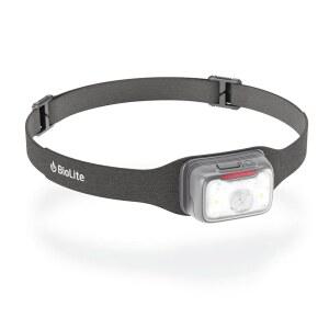 바이오라이트 레인지 400 방수, 고속 충전 충전식 헤드램프, 미드나잇 그레이, 400루멘, USB-C 충전, 90m 빔, 200시간 런타임