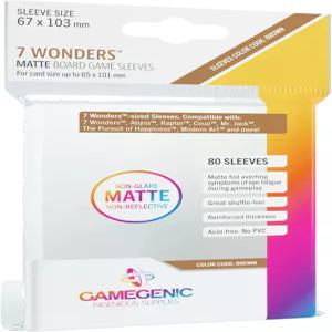 매트 보드 게임 슬리브 80팩 67 x 103 mm 카드 7가지 원더스와 함께 사용하기에 최적화됨 프리미엄 보호