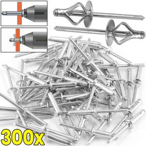 호환 50/300PCS 알루미늄 삼중 블라인드 리벳 라운드 블라인드 리벳 패스너 DIY 금속 가구 나무 보드 하드웨어 액세서리