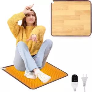 쿠바이 PVC 110V 난방 바닥 매트 히터 책상 밑 22 x 20인치 전기 패드 에너지 절약 카펫 홈 오피스 욕실용