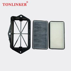 호환 TONLINKER VW 캐디 Eos 골프 MK5 MK6 파사트 B5 B6 B7 파사트 CC 시로코 투란 차량용 외부 에어 필터, 3 홀 에어 필터
