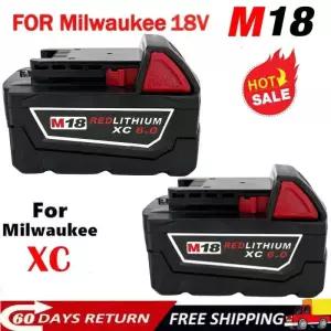 밀워키 M18 18V 9000mAh 21700 리튬 교체 배터리 100 48-11-1860 48-11-1850 48-11-1840