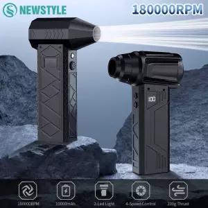 엔진브로워 압축 공기 먼지 제거기 4단 180000RPM 전기 터보 블로워 LED 라이트 충전식 무선 청소용